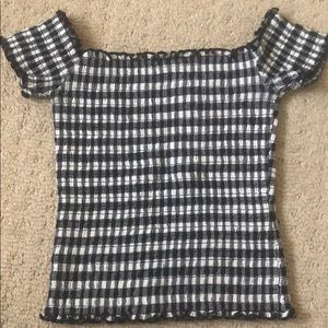 hollister off the shoulder crop top